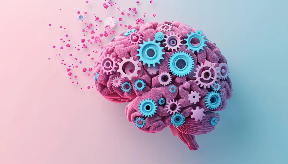 Cerveau formé d'engrenages