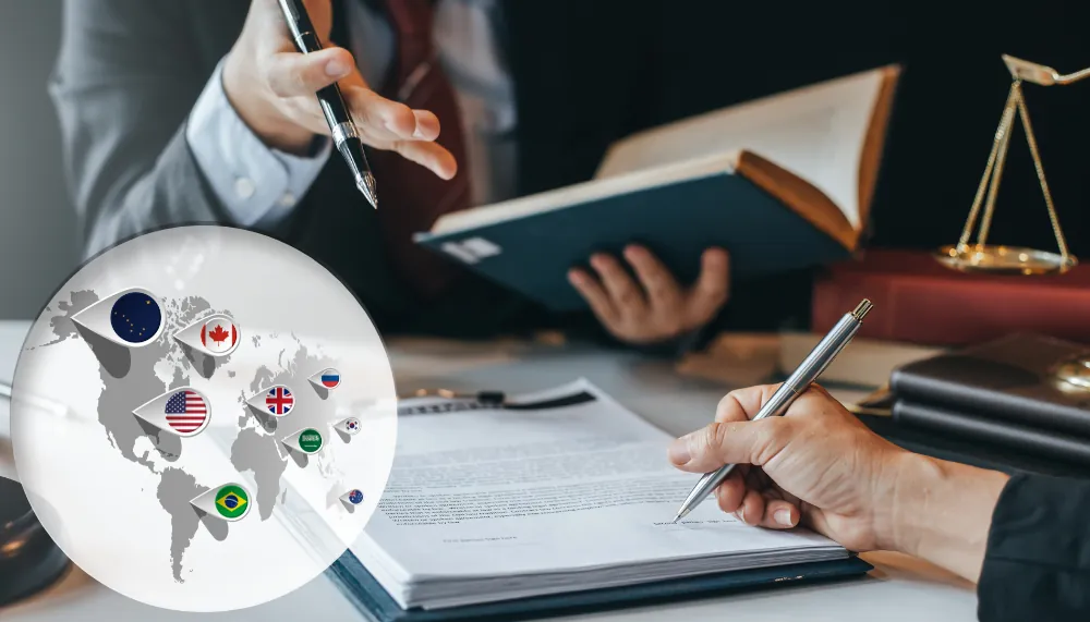 Personnes qui annotent des documents juridiques